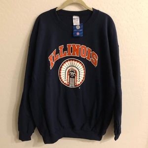 NWT Univ. of Illinois Chief Illinwek Sweatshirt XL